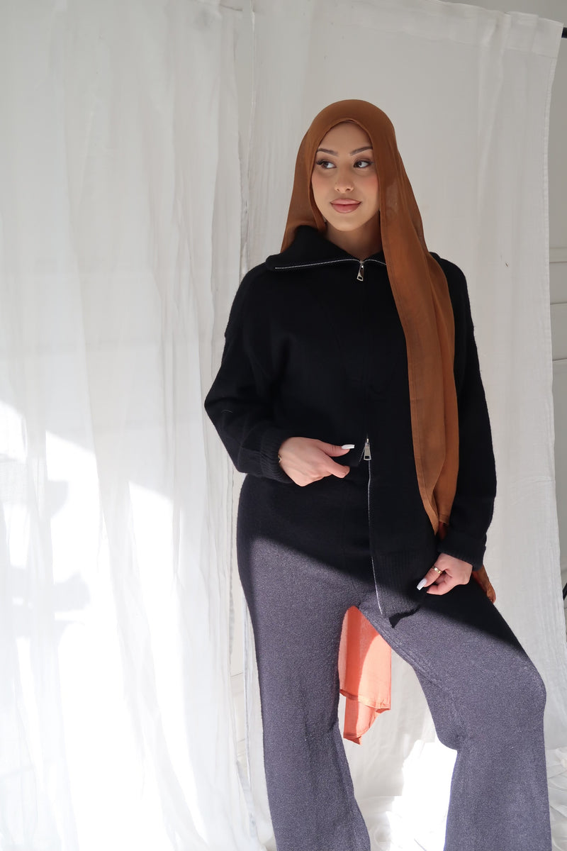 TARTIC KNIT SET | BLACK