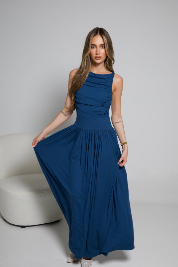 NALLAH MAXI DRESS | STEEL