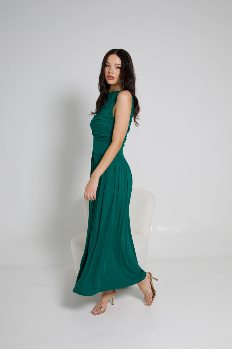 NALLA MAXI DRESS - EMERALD